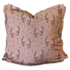 Blue Bea Rose Pillow