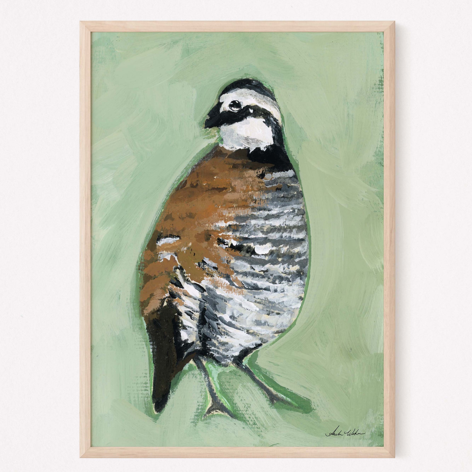 Quinn, a Bob white Quail Vertical Print