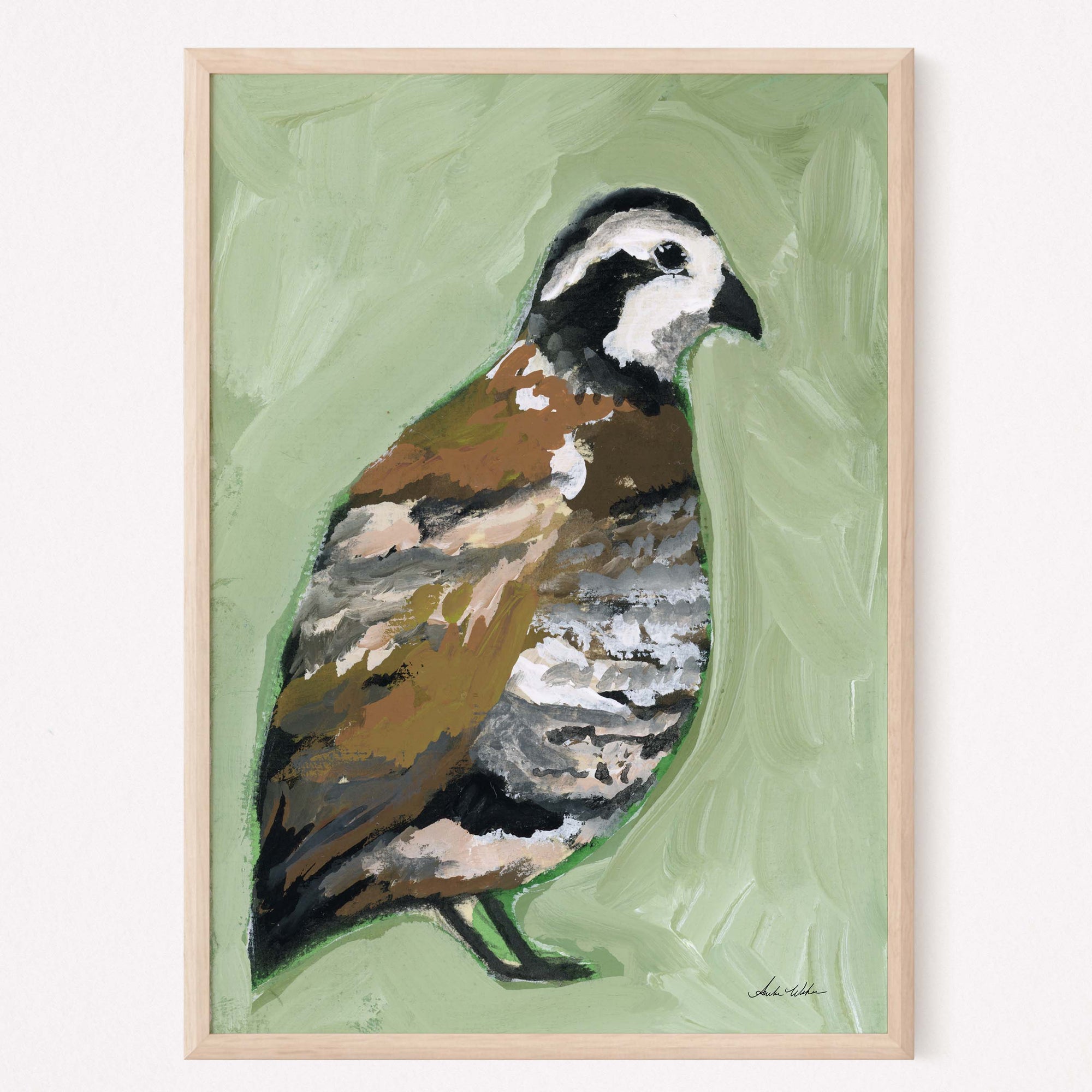 Willow, a Bob white Quail Vertical Print