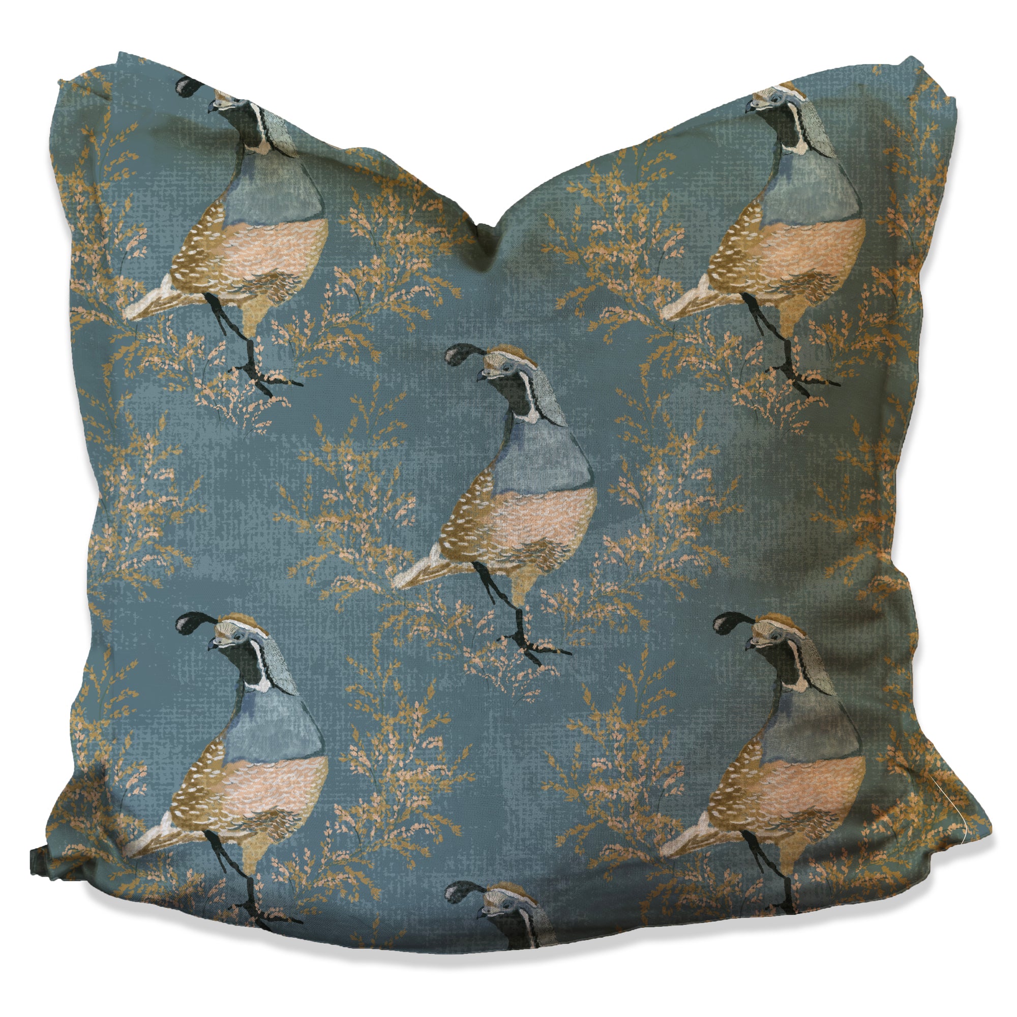 Calli Quail Blue Pillow