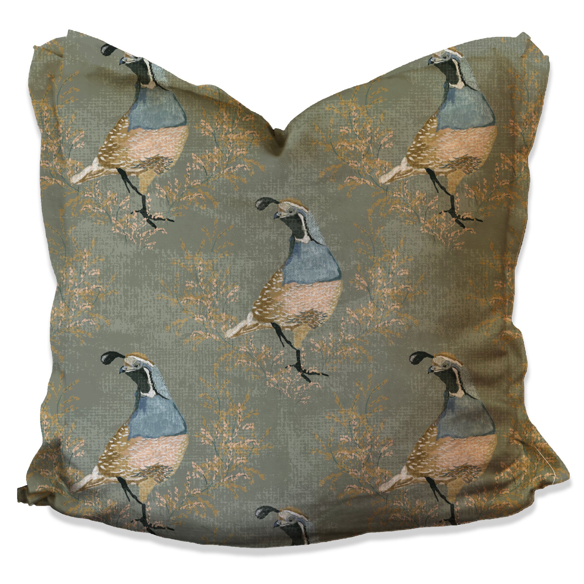 Calli Quail Sage Pillow