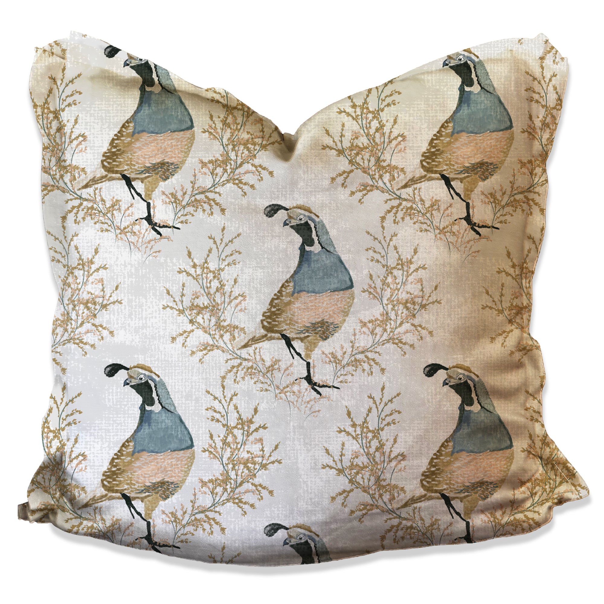 Calli Quail White Pillow