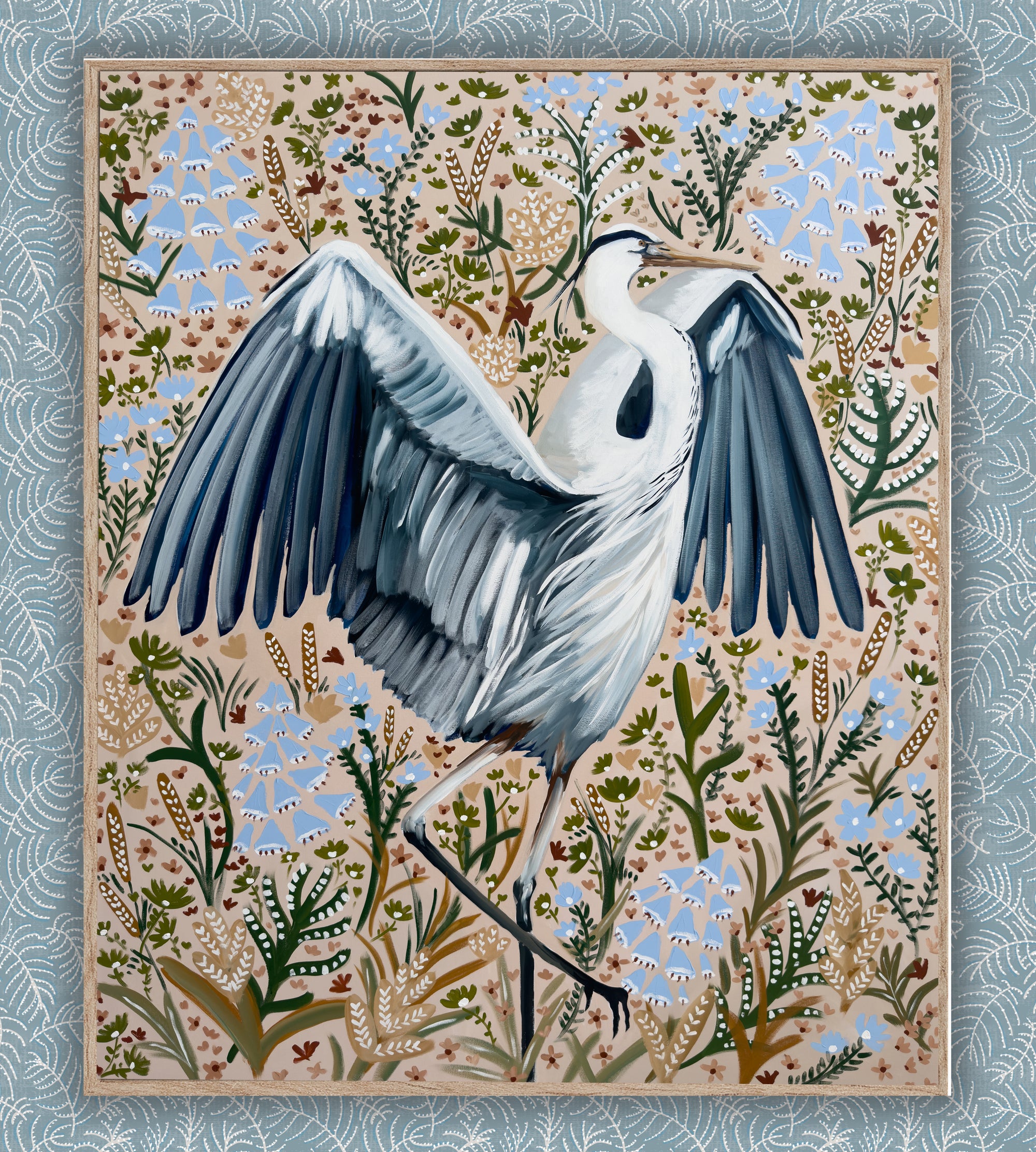 Magnolia Blue Heron Print